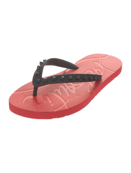 Christian Louboutin Rubber Studded Accents Flip Flops