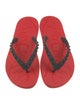 Christian Louboutin Rubber Studded Accents Flip Flops
