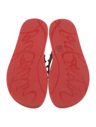 Christian Louboutin Rubber Studded Accents Flip Flops