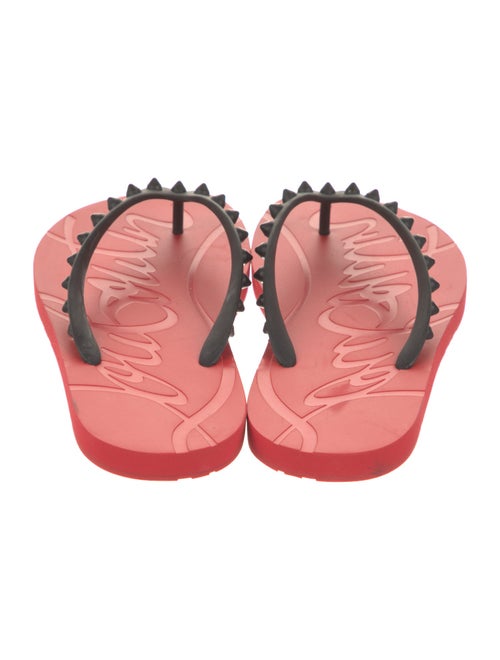 Christian Louboutin Rubber Studded Accents Flip Flops
