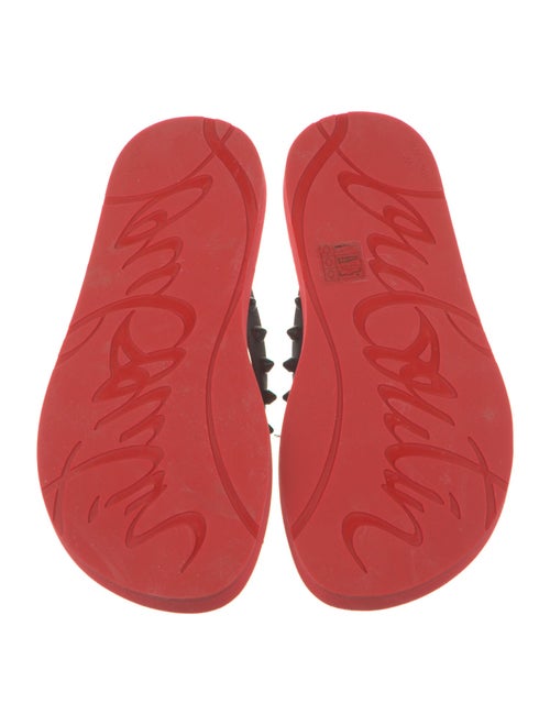 Christian Louboutin Rubber Studded Accents Flip Flops