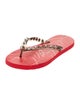 Christian Louboutin Rubber Studded Accents Flip Flops