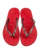 Christian Louboutin Rubber Studded Accents Flip Flops