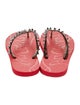 Christian Louboutin Rubber Studded Accents Flip Flops