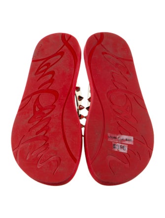 Christian Louboutin Rubber Studded Accents Flip Flops