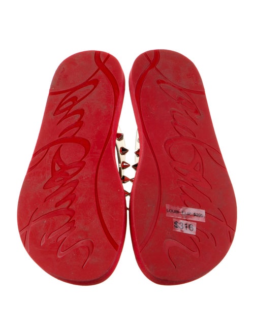 Christian Louboutin Rubber Studded Accents Flip Flops
