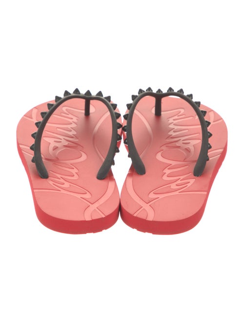 Christian Louboutin Rubber Studded Accents Flip Flops