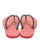 Christian Louboutin Rubber Studded Accents Flip Flops