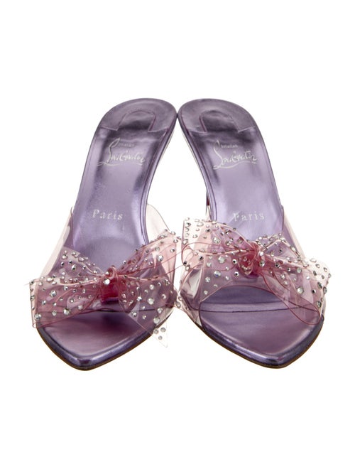 Christian Louboutin PVC Bow Accents Slides