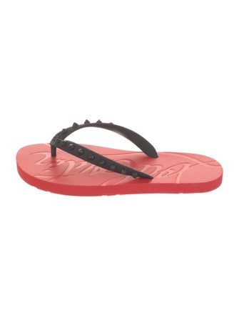 Christian Louboutin Rubber Studded Accents Slides