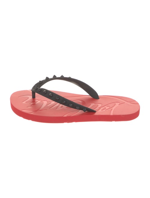 Christian Louboutin Rubber Studded Accents Slides