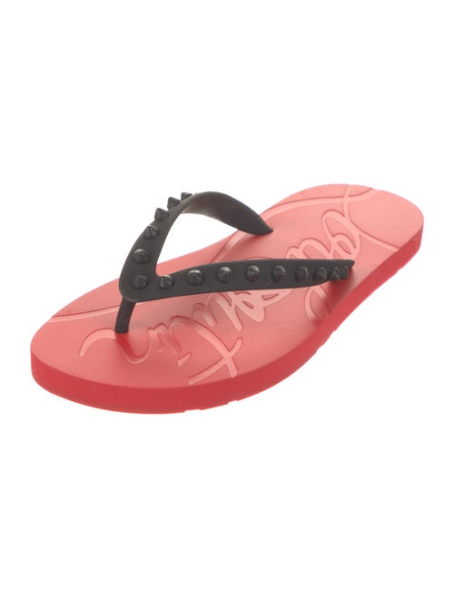 Christian Louboutin Rubber Studded Accents Slides