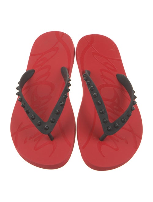 Christian Louboutin Rubber Studded Accents Slides