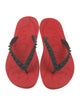 Christian Louboutin Rubber Studded Accents Slides