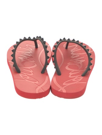 Christian Louboutin Rubber Studded Accents Slides
