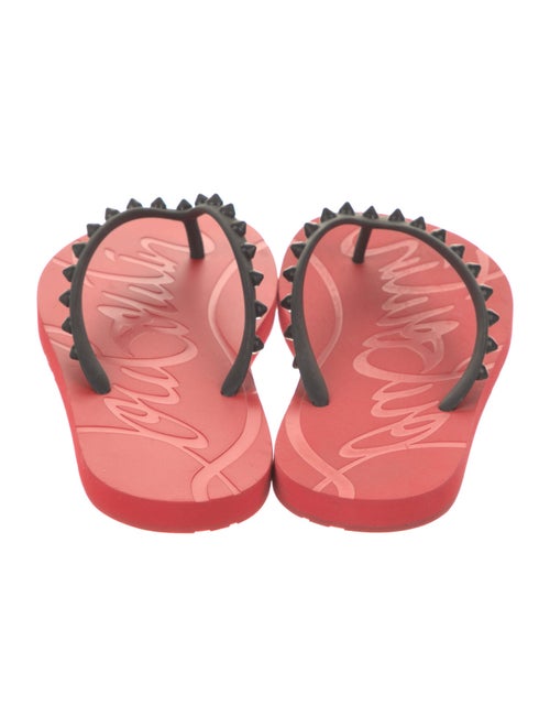 Christian Louboutin Rubber Studded Accents Slides