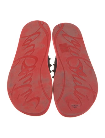 Christian Louboutin Rubber Studded Accents Slides