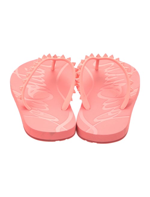 Christian Louboutin Rubber Studded Accents Flip Flops