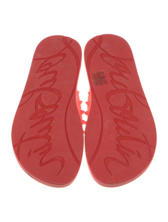 Christian Louboutin Rubber Studded Accents Flip Flops