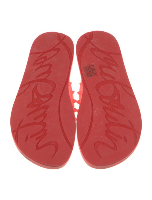 Christian Louboutin Rubber Studded Accents Flip Flops