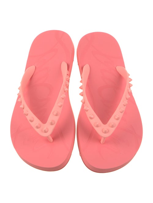 Christian Louboutin Rubber Studded Accents Flip Flops