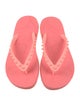 Christian Louboutin Rubber Studded Accents Flip Flops