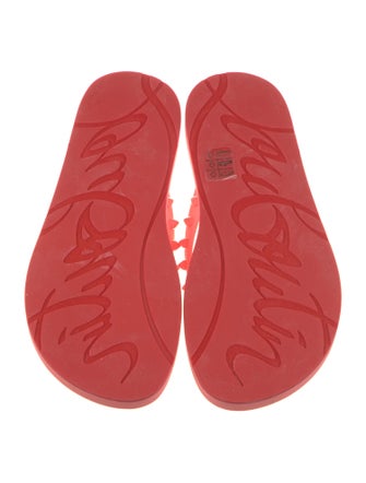 Christian Louboutin Rubber Studded Accents Flip Flops