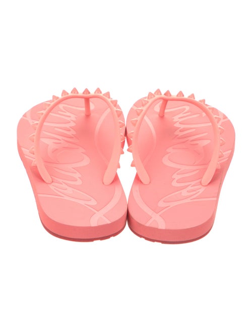 Christian Louboutin Rubber Studded Accents Flip Flops