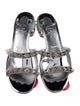 Christian Louboutin Patent Leather Studded Accents Slides