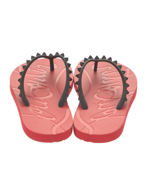 Christian Louboutin Rubber Studded Accents Flip Flops