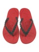 Christian Louboutin Rubber Studded Accents Flip Flops