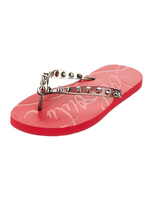 Christian Louboutin Rubber Studded Accents Slides