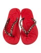 Christian Louboutin Rubber Studded Accents Slides