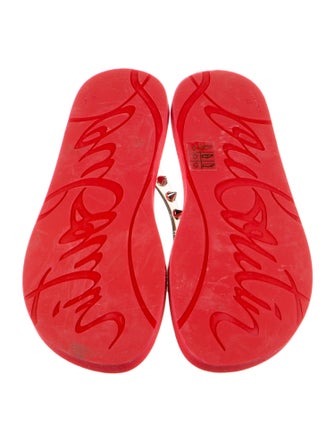 Christian Louboutin Rubber Studded Accents Slides