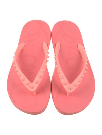 Christian Louboutin Rubber Studded Accents Flip Flops