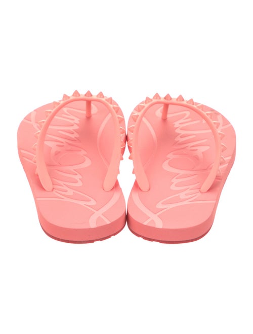 Christian Louboutin Rubber Studded Accents Flip Flops