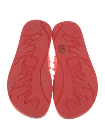 Christian Louboutin Rubber Studded Accents Flip Flops