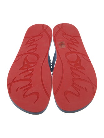 Christian Louboutin Spike Accents Rubber Flip Flops