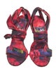 Christian Louboutin Silk Tie-Dye Print Sandals