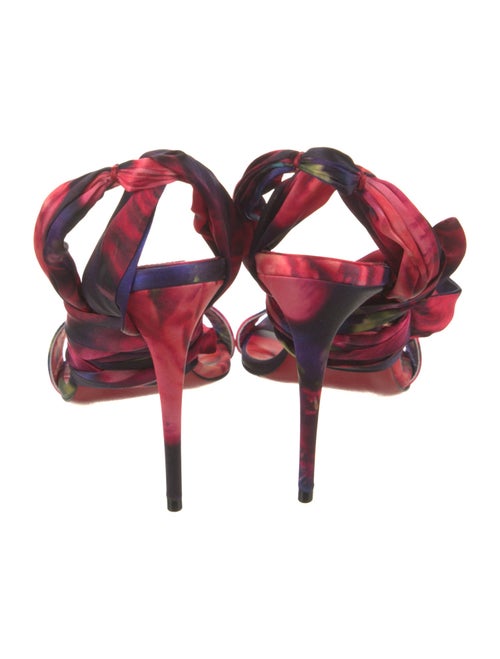 Christian Louboutin Silk Tie-Dye Print Sandals
