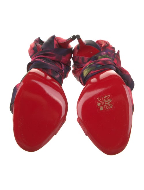 Christian Louboutin Silk Tie-Dye Print Sandals