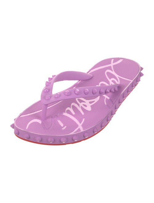 Christian Louboutin Rubber Printed Slides