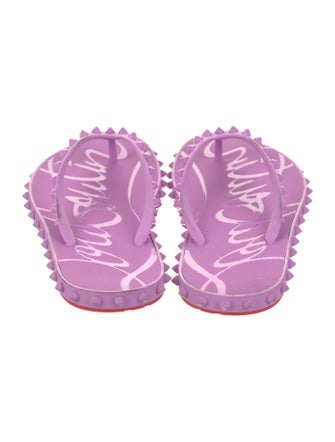 Christian Louboutin Rubber Printed Slides