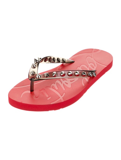 Christian Louboutin Rubber Studded Accents Slides