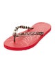 Christian Louboutin Rubber Studded Accents Slides