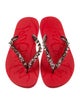 Christian Louboutin Rubber Studded Accents Slides