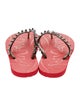 Christian Louboutin Rubber Studded Accents Slides