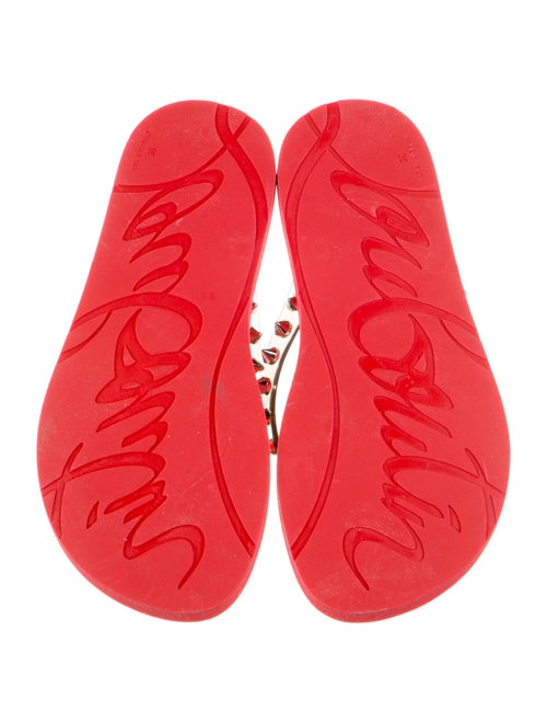 Christian Louboutin Rubber Studded Accents Slides