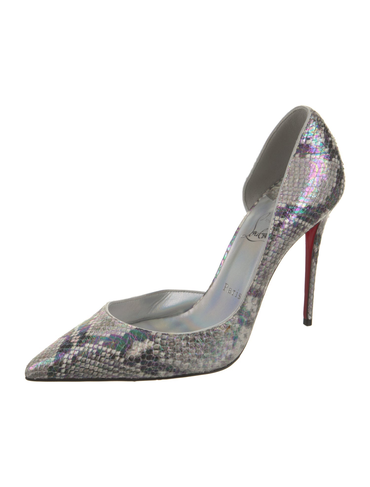 Christian Louboutin Embossed Leather Animal Print D'Orsay Pumps