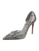 Christian Louboutin Embossed Leather Animal Print D'Orsay Pumps